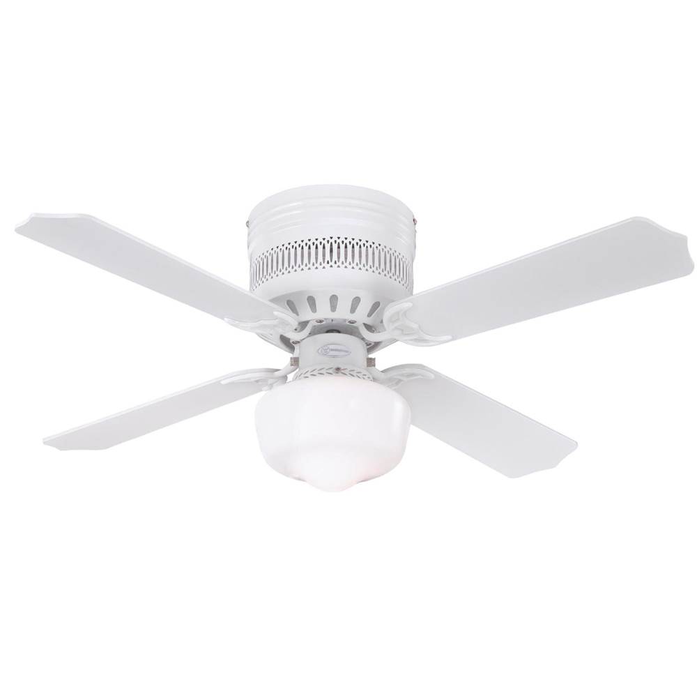 Westinghouse Westinghouse Lighting Casanova Supreme 42-Inch 4-Blade White Indoor Ceiling Fan with LED Light Fixture and Opal Schoolhouse Glass