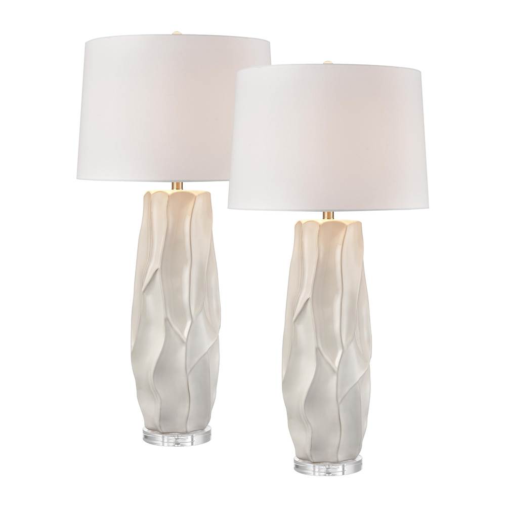 Elk Home Parker 37.5'' High 1-Light Table Lamp - Set of 2 Gloss White