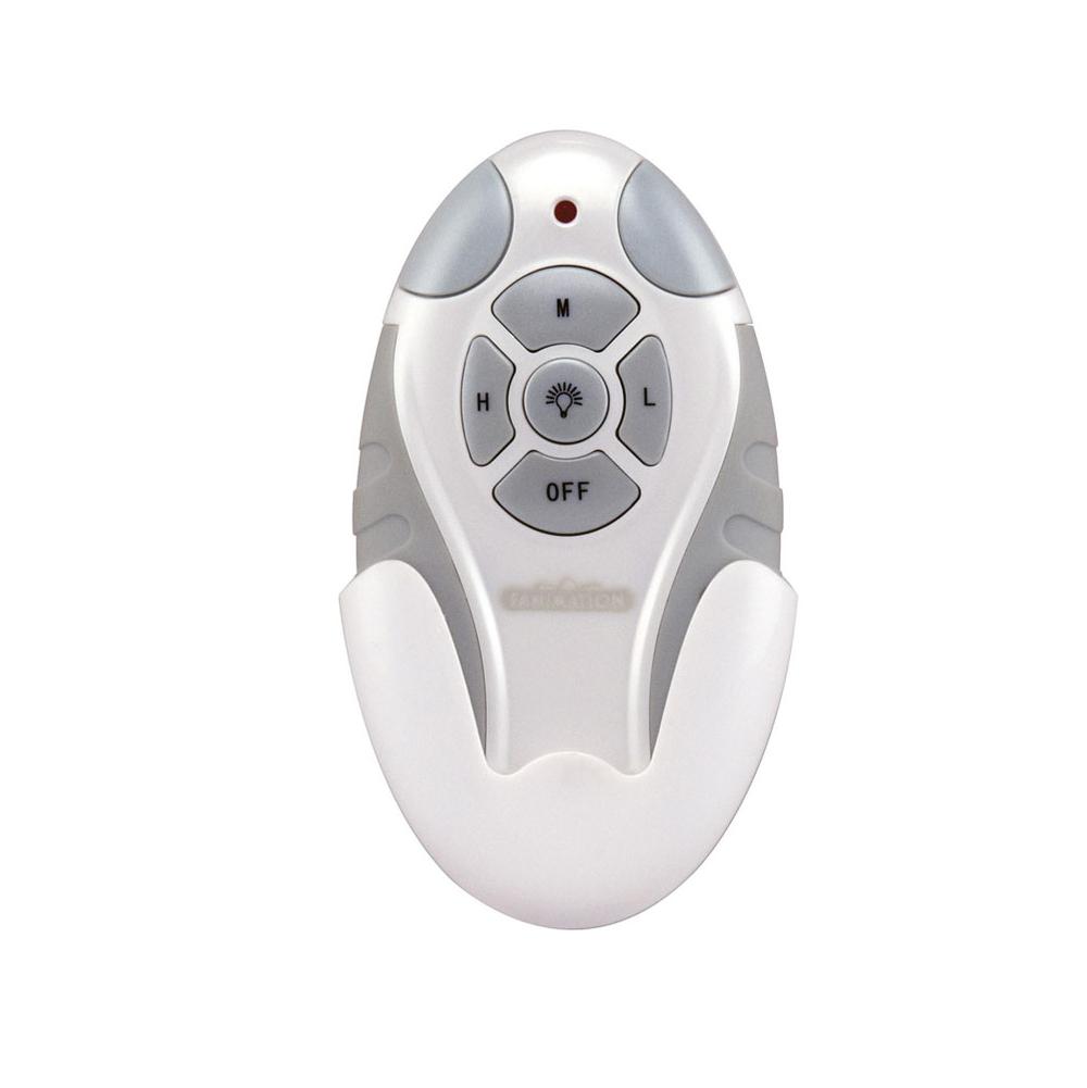 Fanimation Remote Control with Receiver Non-Reversing - Fan Speed and Light - White