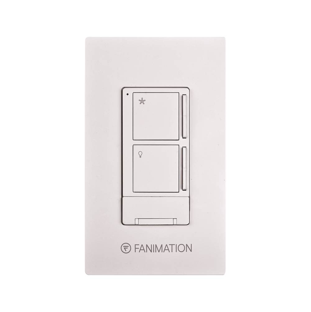Fanimation Wall Control with Receiver - 3 Fan Speeds & Light - White