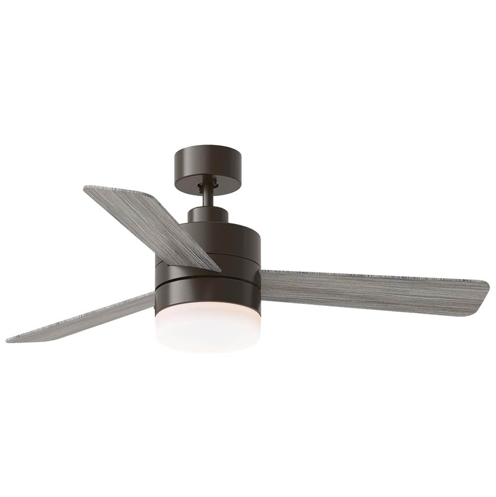 Generation Lighting Era 44'' Dimmable LED Indoor/Outdoor Aged Pewter Ceiling Fan with Light Kit, Remote Control and Manual Reversible Motor