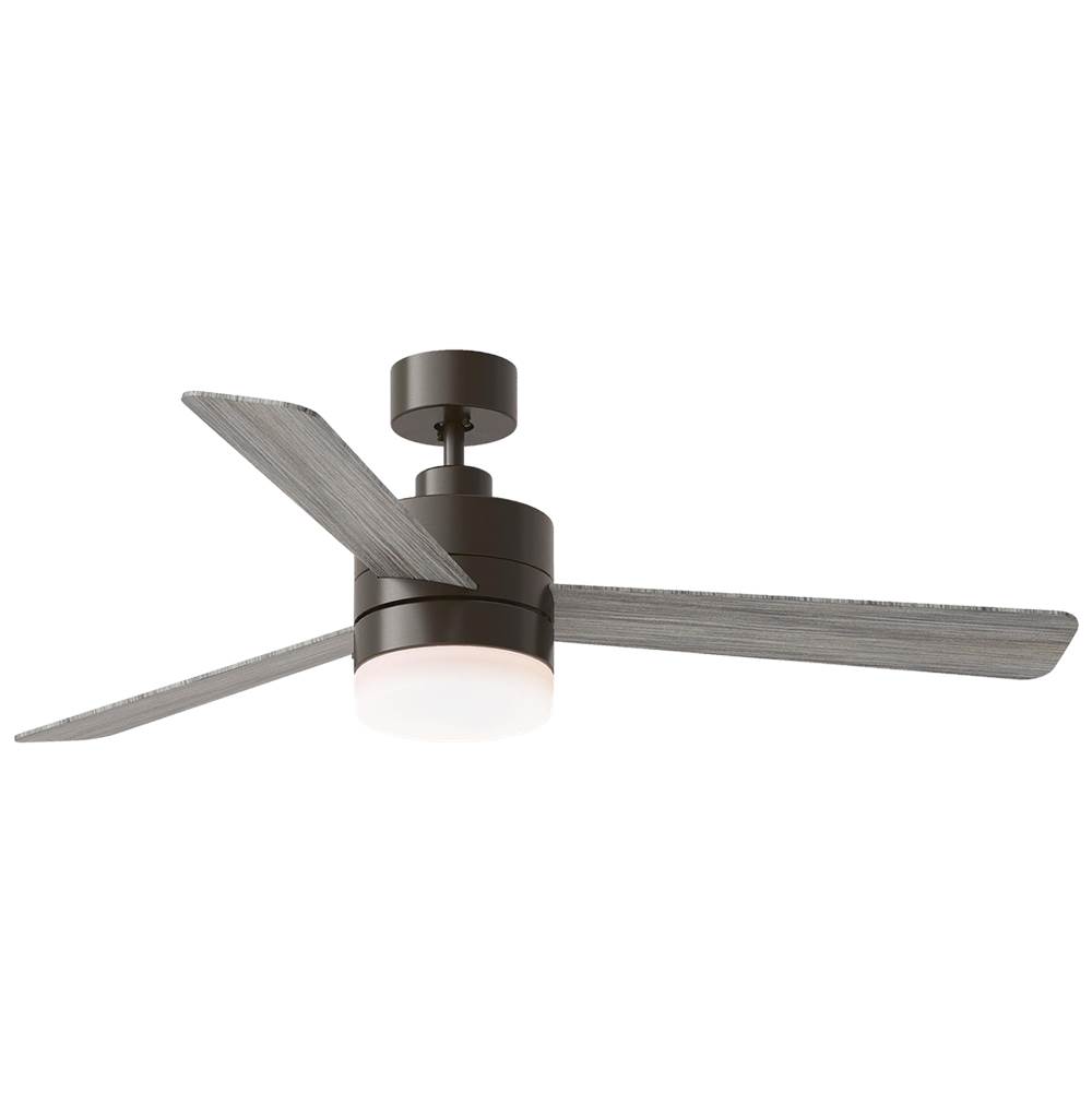 Generation Lighting Era 52'' Dimmable LED Indoor/Outdoor Aged Pewter Ceiling Fan with Light Kit, Remote Control and Manual Reversible Motor