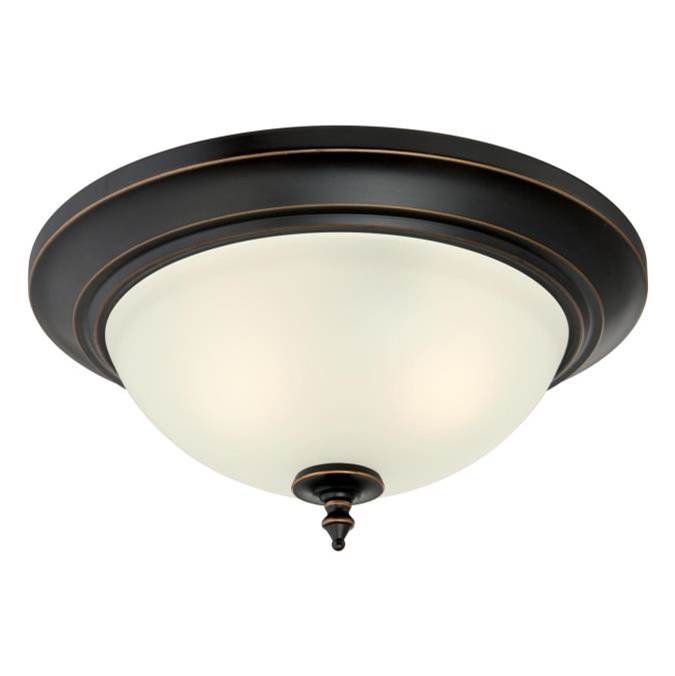 Westinghouse 2L Flush Amber Bronze W/Frosted Gls