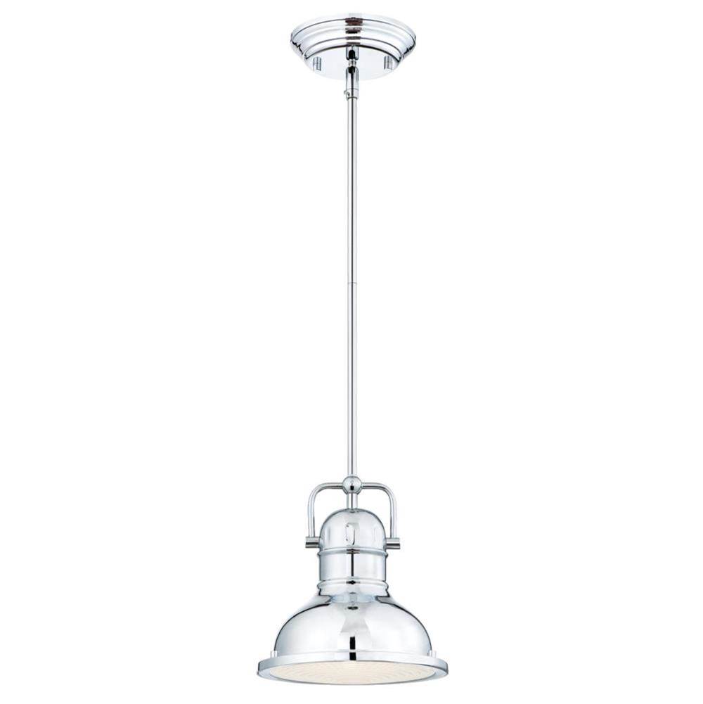 Westinghouse Westinghouse Lighting Boswell One-Light LED Indoor Pendant, Chrome Finish with Frosted Prismatic Acrylic