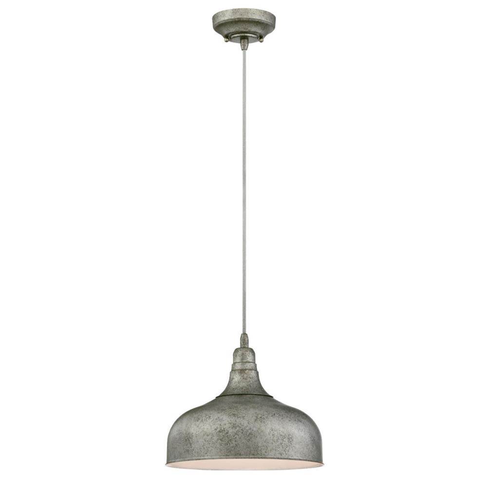 Westinghouse Westinghouse Lighting Morton One-Light Indoor Pendant, Antique Steel Finish with Metal Shade