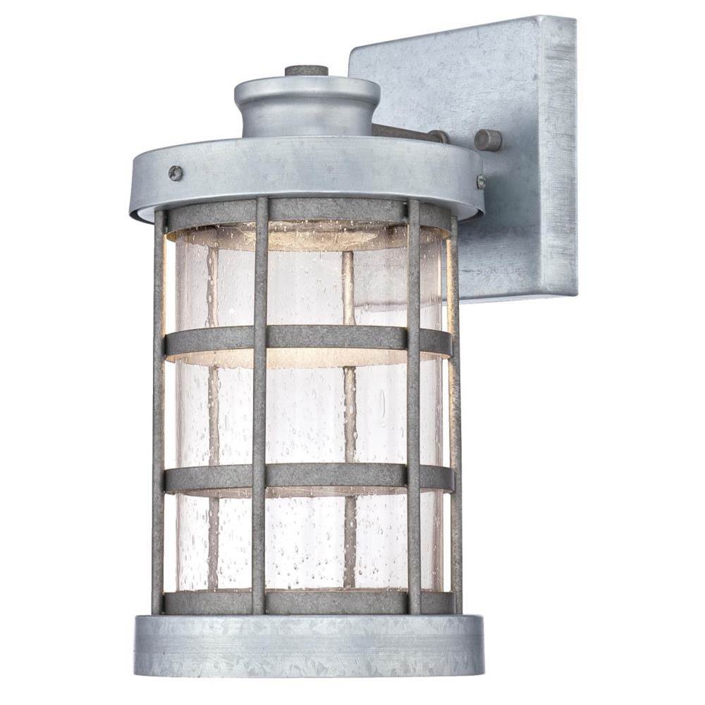 Westinghouse Westinghouse Barkley One-Light LED Outdoor Wall Fixture, Galvanized Steel Finish with Clear Seeded Glass