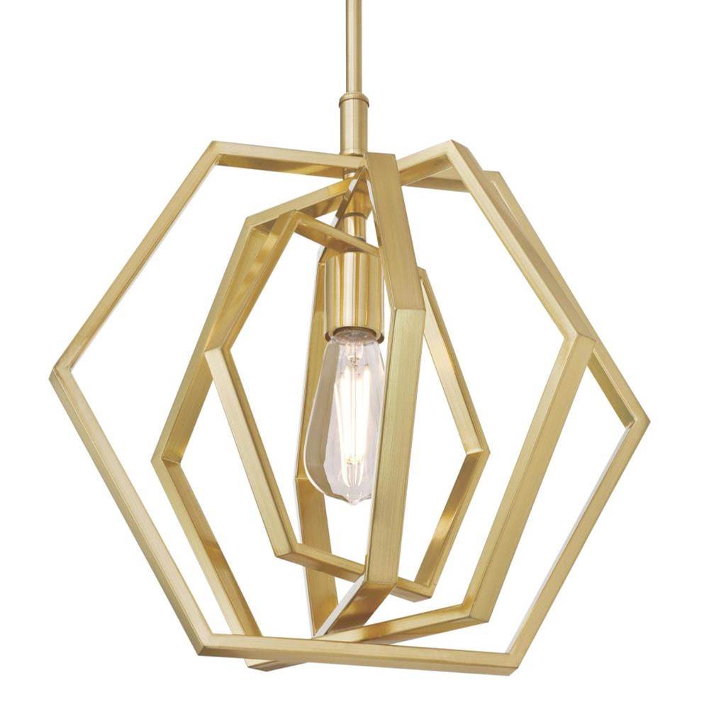 Westinghouse Westinghouse Lighting Holly One-Light Indoor Pendant, Champagne Brass Finish