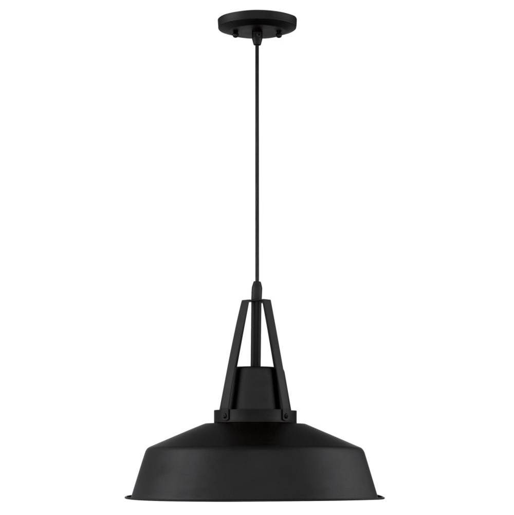 Westinghouse Westinghouse Lighting Armstrong One-Light Dimmable LED Outdoor Pendant, Dark Sky Friendly, Matte Black Finish