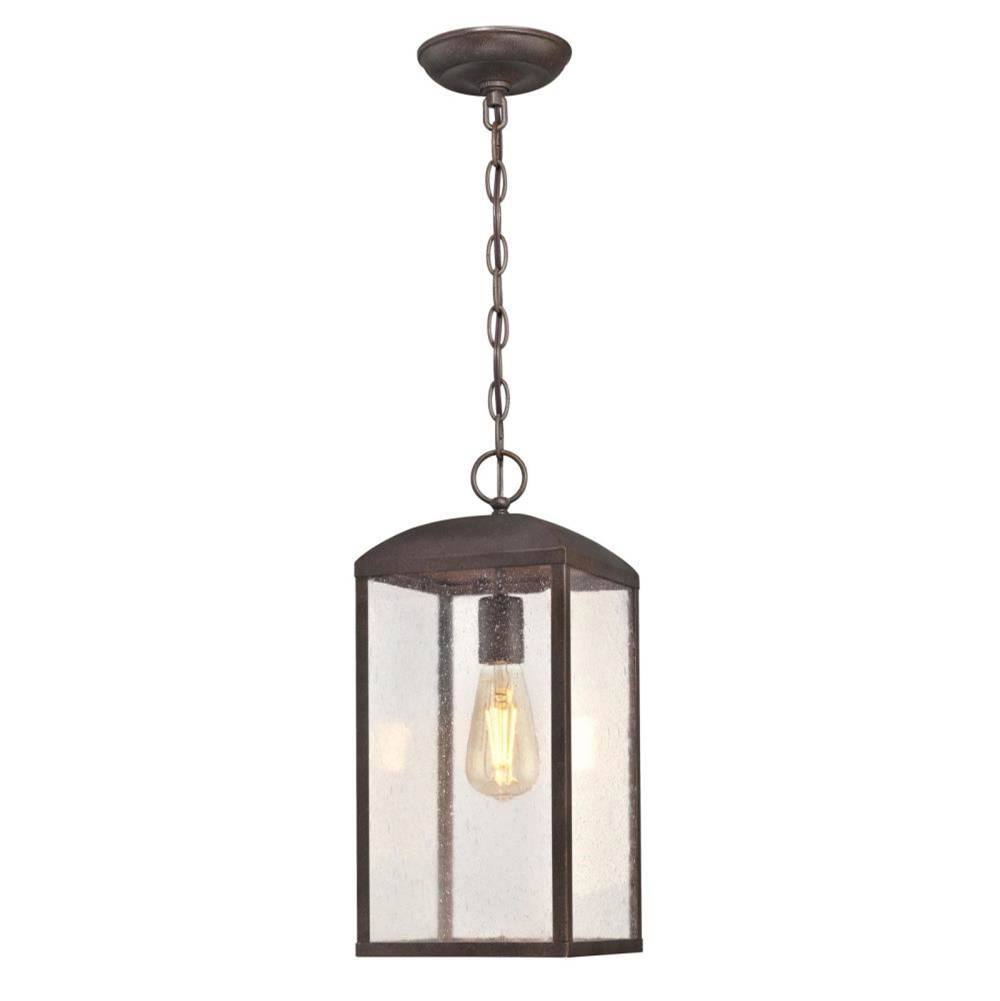 Westinghouse Westinghouse Lighting Piazza One-Light Outdoor Pendant, Victorian Bronze Finish with Clear Seeded Glass