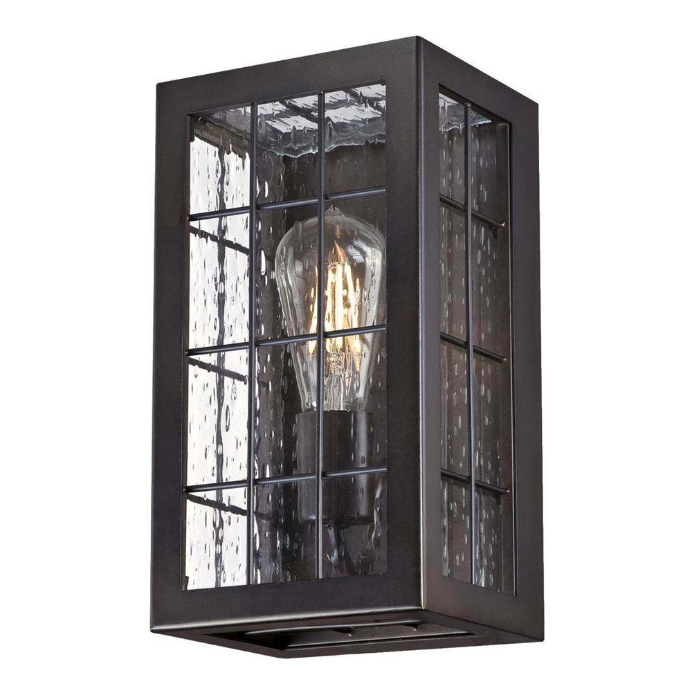 Westinghouse Westinghouse Lighting Wrightsville One-Light Outdoor Wall Fixture, Oil Rubbed Bronze Finish with Clear Raindrop Glass