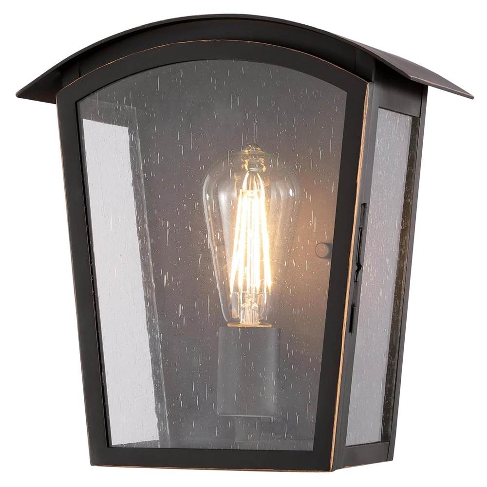 Westinghouse Westinghouse Lighting French Quarter One-Light Outdoor Wall Fixture, Oil Rubbed Bronze Finish with Highlights and Clear Seeded Glass