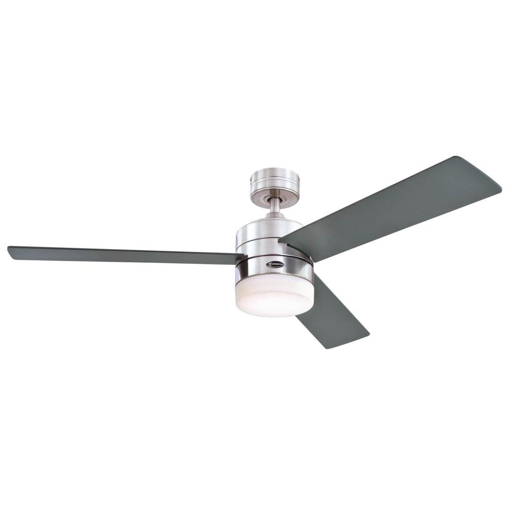 Westinghouse Westinghouse Lighting Alta Vista 52-Inch 3-Blade Brushed Nickel Indoor Ceiling Fan, Remote Control Included