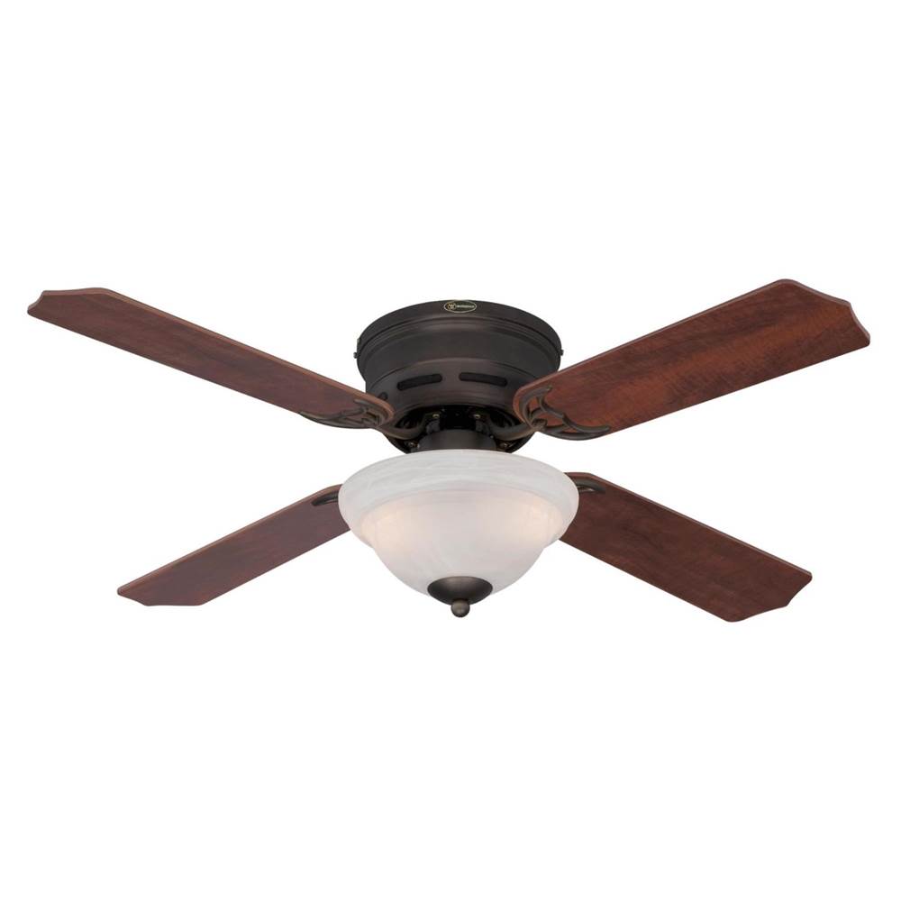 Westinghouse Westinghouse Lighting Hadley 42-Inch 4-Blade Oil Rubbed Bronze Indoor Ceiling Fan with Dimmable LED Light Fixture and White Alabaster Bowl