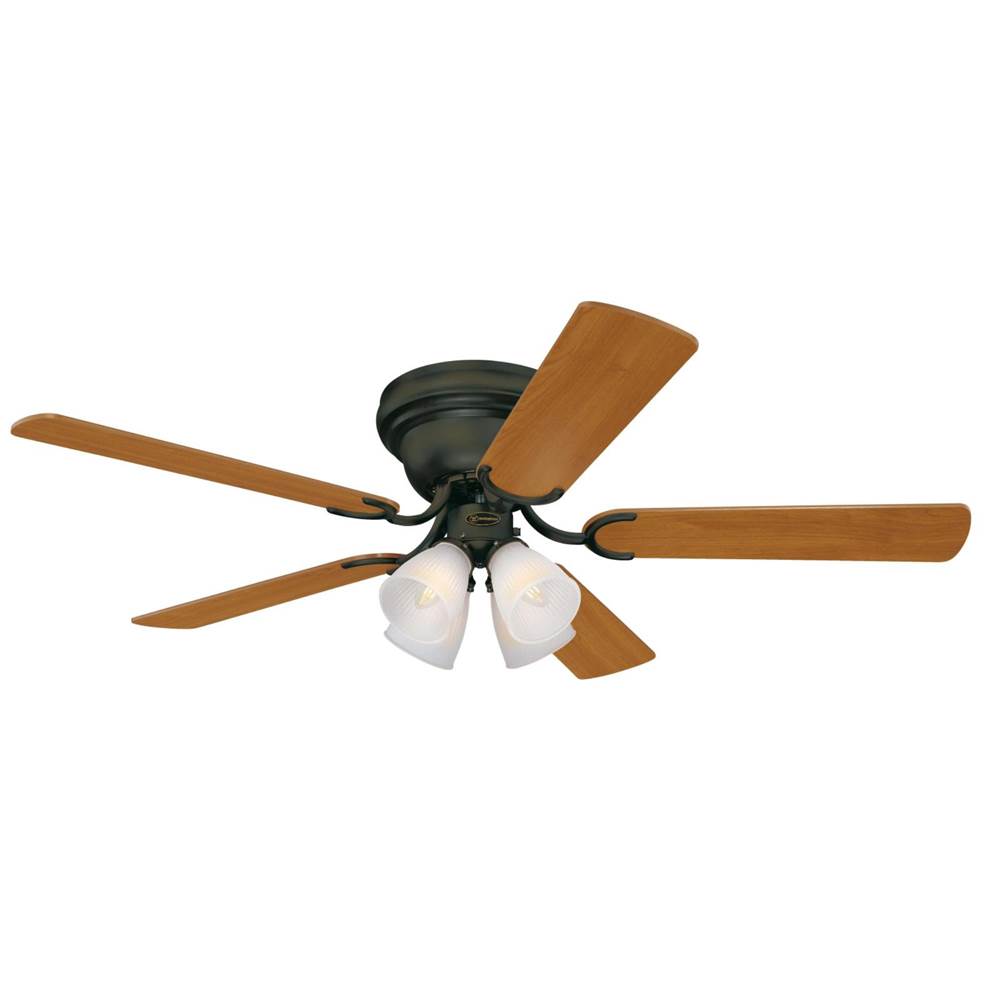 Westinghouse Westinghouse Lighting Contempra IV 52-Inch 5-Blade Oil Rubbed Bronze Indoor Ceiling Fan with Dimmable LED Light Fixture and Frosted Ribbed Glass